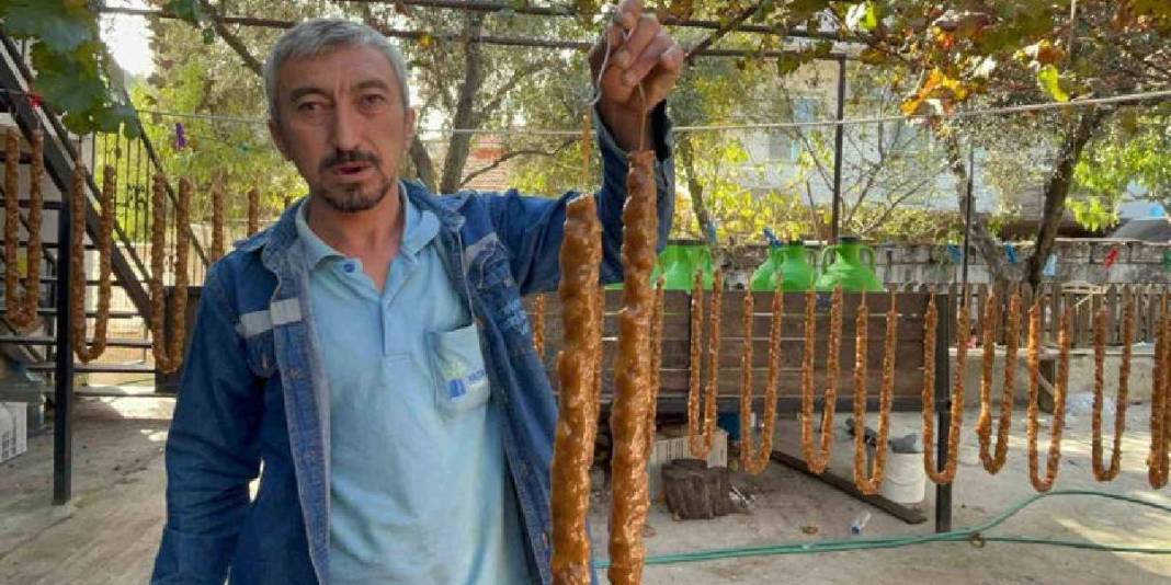 Doğal üretiliyor herkes çok seviyor! Kış demek cevizli sucuk demek: Bal ve pekmez sevmeyen çocuklar bile bayılıyor 3